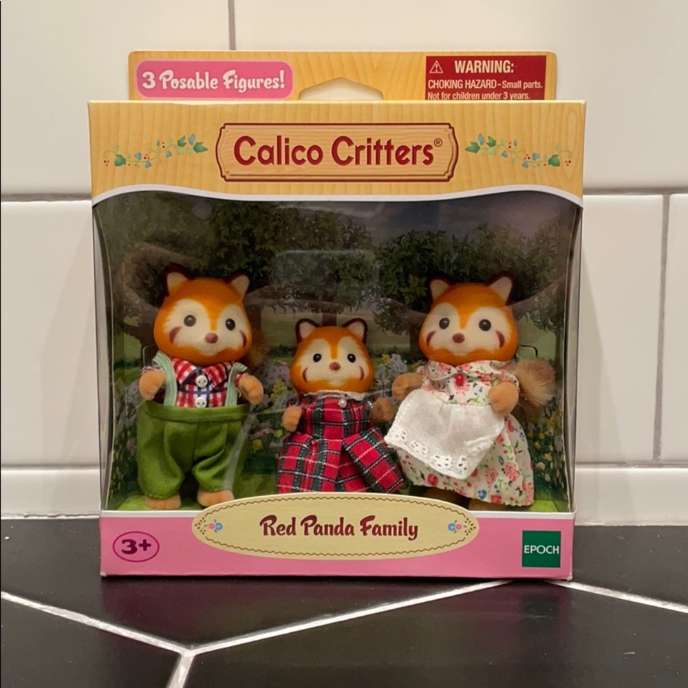 Calico Critter red panda family